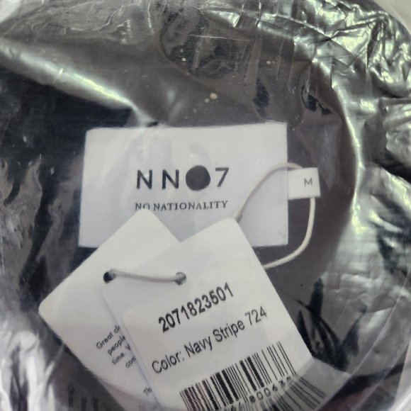 NWT - OVER 80% OFF NO NATIONALITY NN07 MENS NAVY STRIPE SHIRT - Picture 7 of 10